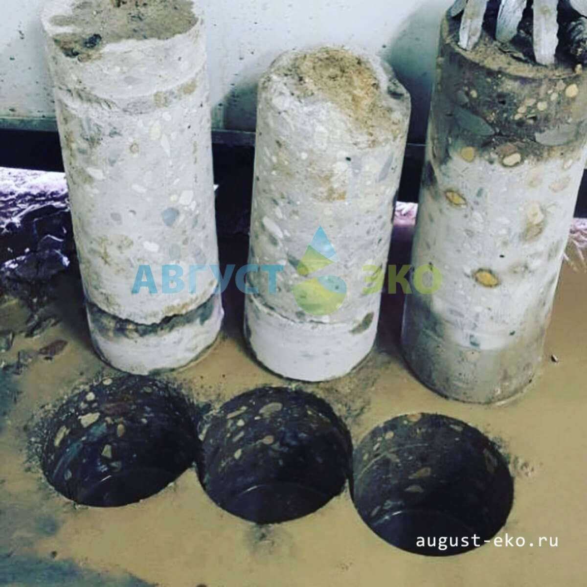 Отверстия для коммуникаций подготовлены алмазным бурением