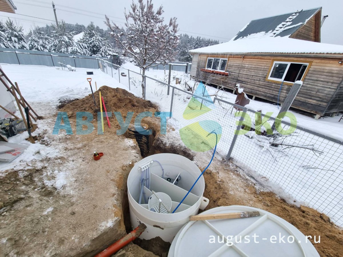 Зимний монтаж станции АвгустЭко1А